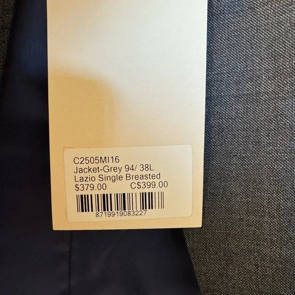Suitsupply Gray Sport Coat with Notch Lapel
